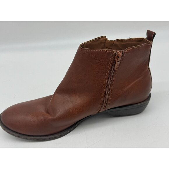 BOC Women's Waterproof Leather Ankle Boots Size 10 M Brown Side Zipper Casual - Picture 12 of 16